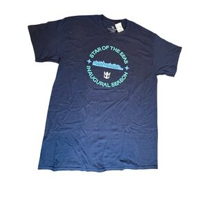 NWT Royal Caribbean Star of the Seas Inaugural Season T-Shirt XL Navy Blue